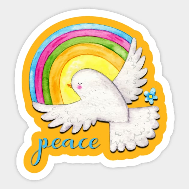 Peace Dove Sticker by AlondraHanley